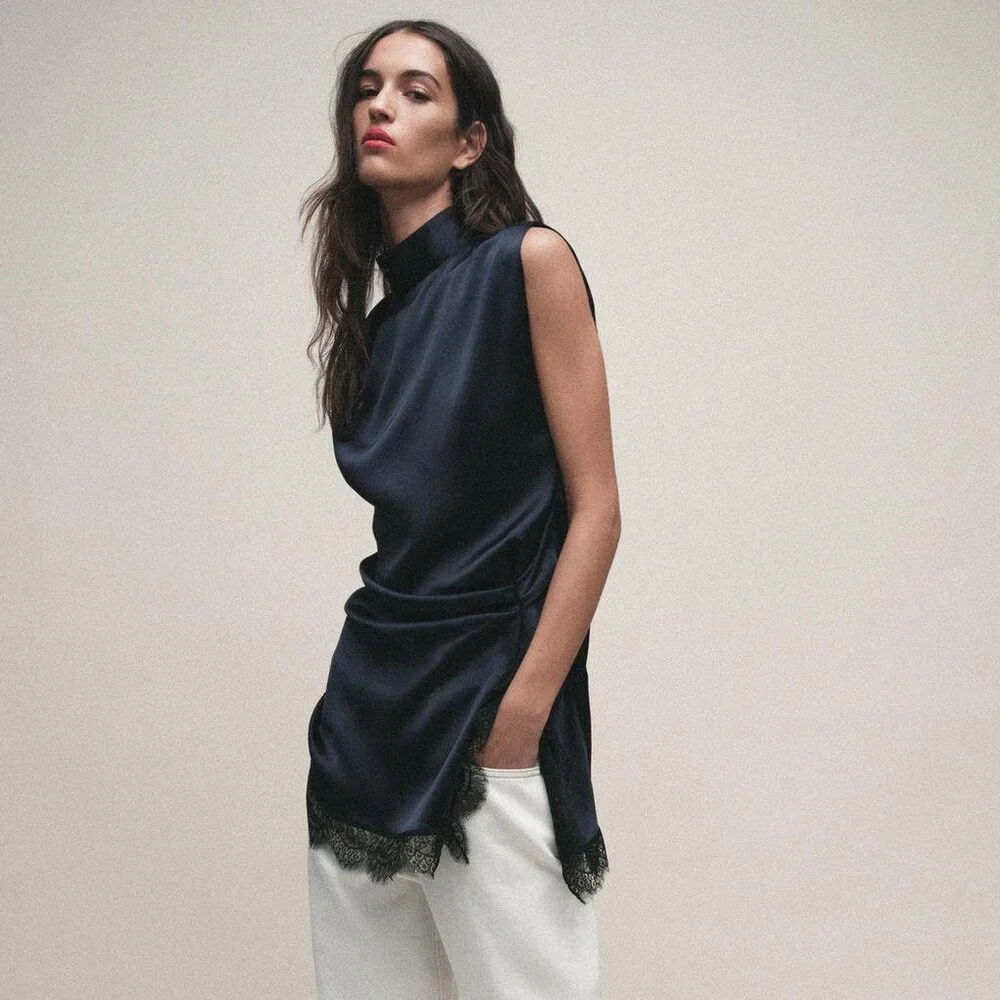 ZARA MINI COMBINATION LACE DRESS - Picture 7 of 11